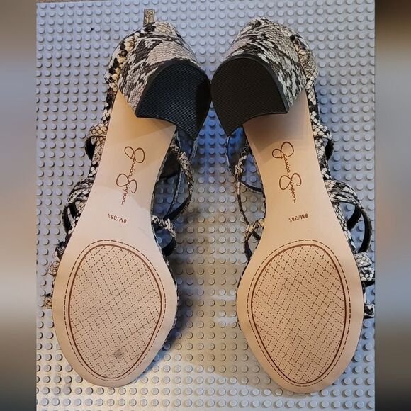 Jessica Simpson size 8 snake skin Stassey Cage Sandal NEW - Picture 4 of 6
